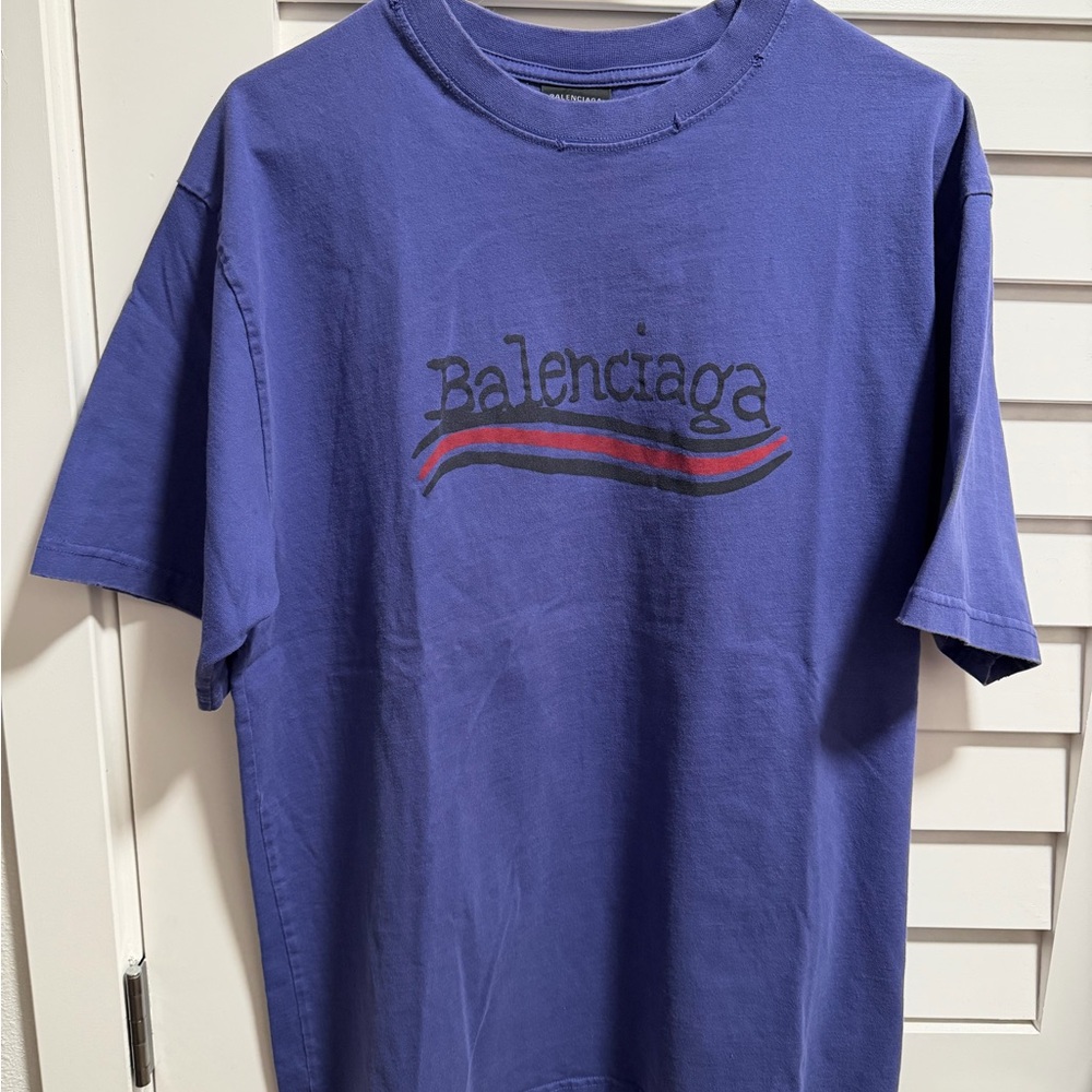 Balenciaga Violet Unisex Logo Crew